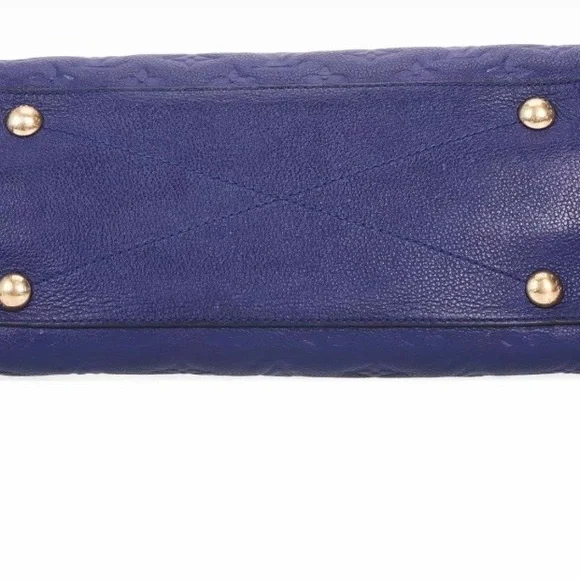 Louis Vuitton Navy Embossed Satchel, Authentic. - Picture 2 of 4